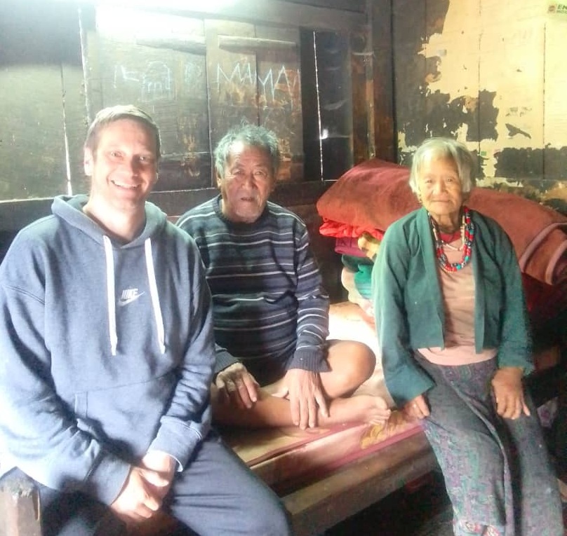 Octogenarians Ap Singye and Am Benze of Riti village.