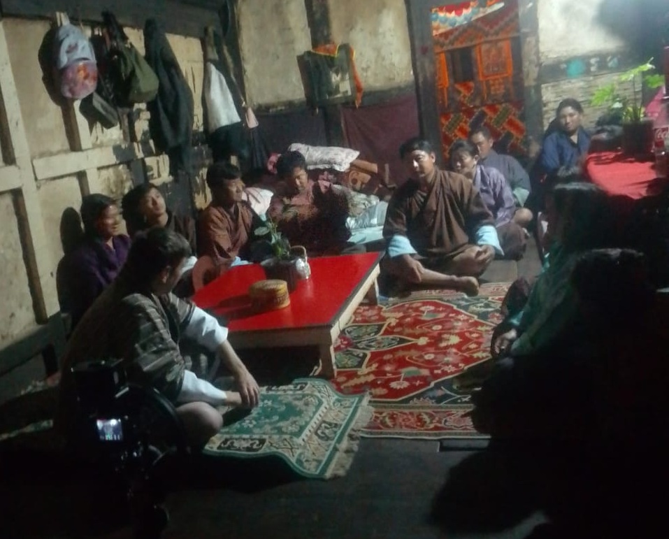 Explaining the goals of the Lo-Rig project and its procedures to representatives from all the Monpa households in Riti village.