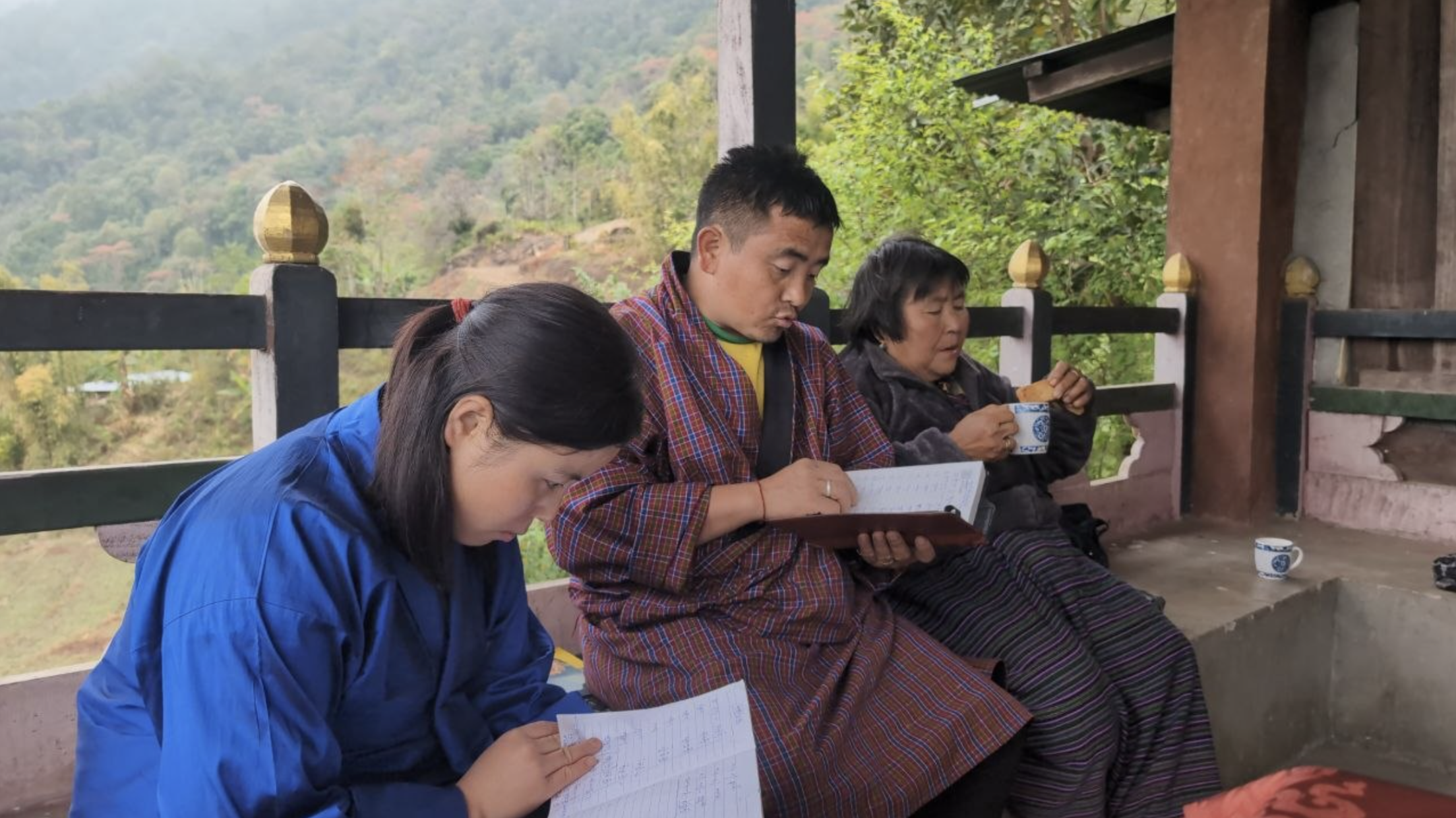 Fieldwork data collection session in Chungseng village