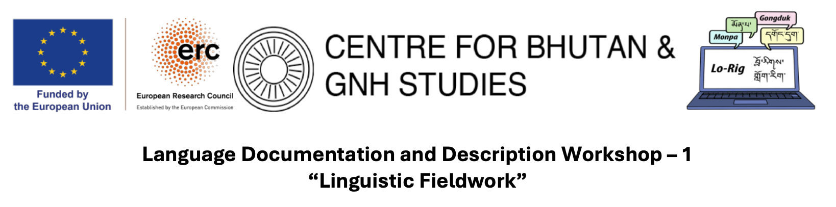 Banner for the first Lo-Rig Language Documentation and Description Workshop